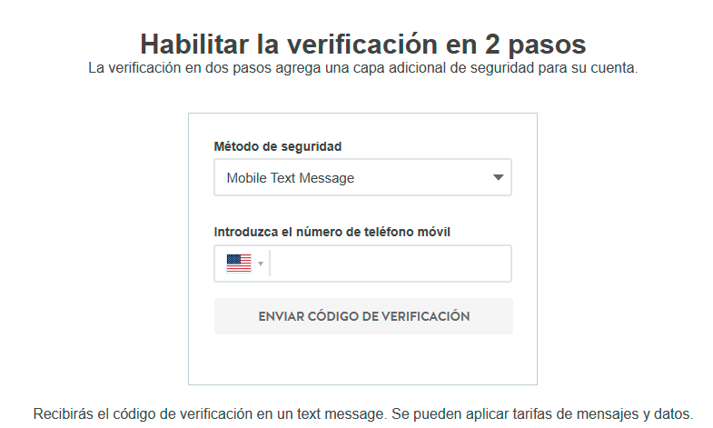 Verificación en 2 pasos